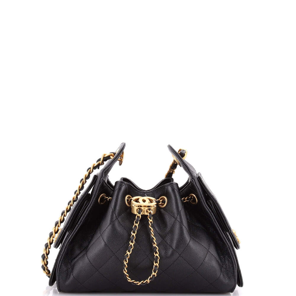 Chanel Mini 25 Hobo Bag Quilted Caviar